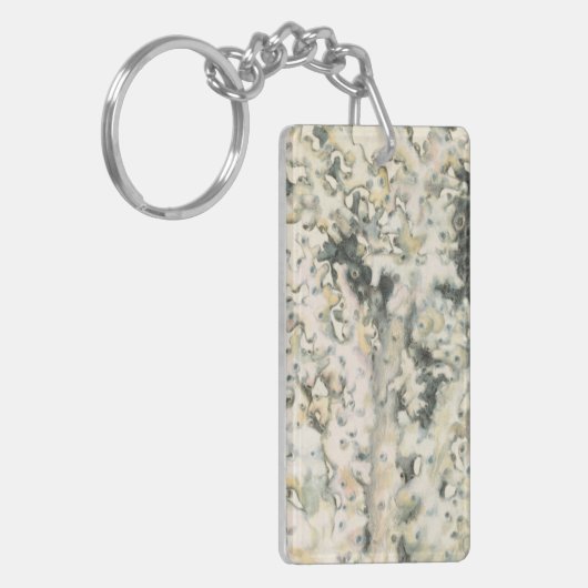 Antiek Waterverf Koraal Sleutelhanger (Voorkant Links)