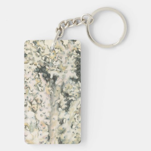 Antiek Waterverf Koraal Sleutelhanger (achterkant)