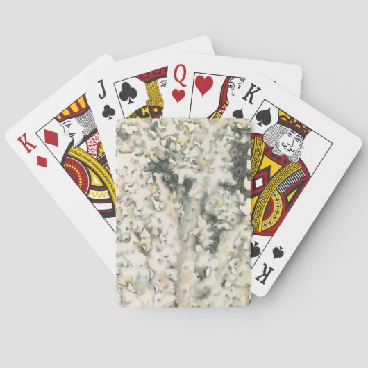 Antiek Waterverf Koraal Speelkaarten (Achterkant)