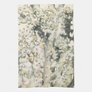 Antiek Waterverf Koraal Theedoek