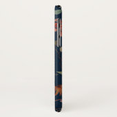 Antiek Waterverf Print Bloemen op Navy Case-Mate iPhone Case (Achterkant/links)