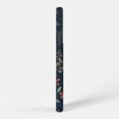 Antiek Waterverf Print Bloemen op Navy Samsung Galaxy Hoesje (Rechterkant)