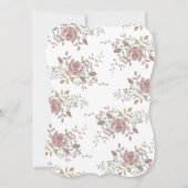 Antiek Waterverf Rozen Bridal Shower Invitation Kaart (Achterkant)