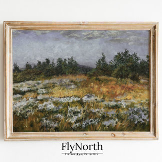 Antiek Waterverf van het dorp van het bedwang Poster