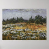 Antiek Waterverf van het  dorp van het bedwang Poster (Voorkant)