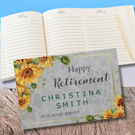 Antiek Waterverf Zonnebloem Pensioen Partij Idee Gastenboek