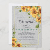 Antiek Waterverf Zonnebloem Pensioen Partij Idee Kaart (Voorkant)