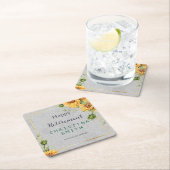 Antiek Waterverf Zonnebloem Pensioen Partij Idee Kartonnen Onderzetters (Insitu)