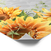 Antiek Waterverf Zonnebloem Pensioen Partij Idee Poster (Hoek)