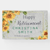 Antiek Waterverf Zonnebloem Pensioen Partij Idee Spandoek (Horizontaal)