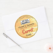 Antiek Watervlek Oranje Cupcake Gebak Etiket (Envelop)