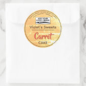 Antiek Watervlek Oranje Cupcake Gebak Etiket (Tas)