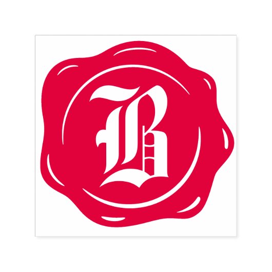 Antiek Wax Seal Monogram Classic Initiaal Letter Zelfinktende Stempel (Design)