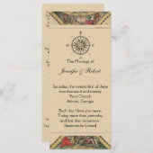 Antiek weddenschap tussen Wereldkaarten Programmakaart (Voorkant / Achterkant)