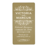 Antiek-weddenschap-wijn-flesmonogram voor labels (Voorkant)