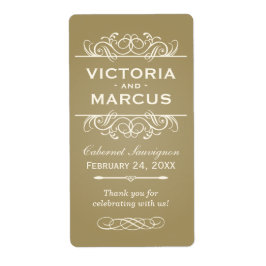 Antiek-weddenschap-wijn-flesmonogram voor labels