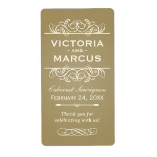 Antiek-weddenschap-wijn-flesmonogram voor labels