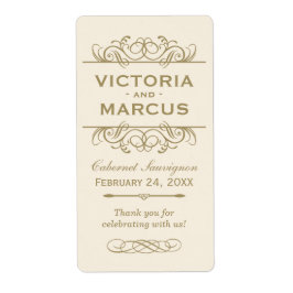 Antiek-weddenschap-wijn-flesmonogram voor labels