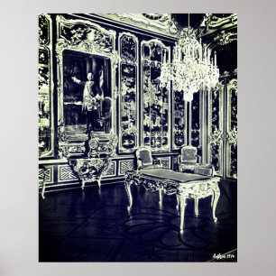 Antiek Wenen Schonbrunn paleis Vieux Laque Kamer Poster