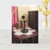 Antiek Wenskaart Kaart (Gele Bloem)