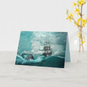 Antiek wenskaart kaart (Gele Bloem)