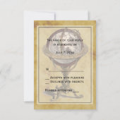 Antiek Wereldbol, BG RSVP met onderdruk (Achterkant)