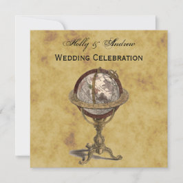 Antiek Wereldbol, BG SQ Wedding Kaart