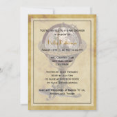 Antiek Wereldbol, BG V-Baby shower Kaart (Achterkant)