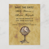 Antiek Wereldbol, Onderdruk BG sparen de Datum Aankondigingskaart (Voorkant)