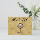 Antiek Wereldbol, samengedrukt BG-tabelnummer Briefkaart (Staand voorkant)