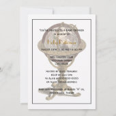 Antiek Wereldbol, White BG/Baby shower Kaart (Achterkant)