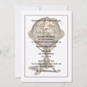 Antiek Wereldbol, White BG V Wedding Kaart (Achterkant)