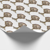 Antiek Wereldbol, wit BG-omslagpapier Cadeaupapier (Hoek)