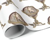 Antiek Wereldbol, wit BG-omslagpapier Cadeaupapier (Rol Hoek)