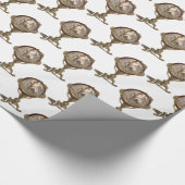 Antiek Wereldbol, wit BG-omslagpapier Cadeaupapier (Hoek)