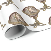 Antiek Wereldbol, wit BG-omslagpapier Cadeaupapier (Rol Hoek)