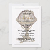 Antiek Wereldbol Wit BG V Vrijgezellenfeest Kaart (Achterkant)