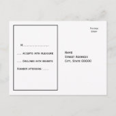 Antiek Wereldbol, witte BG RSVP Uitnodiging Briefkaart (Achterkant)