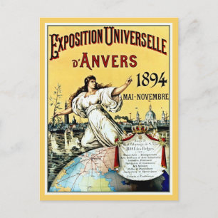 antiek wereldexpo Antwerpen 1894 Briefkaart