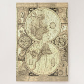 Antiek Wereldkaart 1000 Stuk Jigsaw Puzzel (Verticaal)