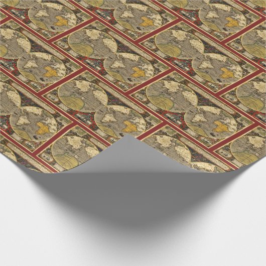 Antiek Wereldkaart #2 Cadeaupapier (Hoek)
