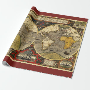 Antiek Wereldkaart #2 Cadeaupapier