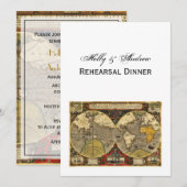 Antiek Wereldkaart #2, DIY White BG/Rehearsal Din Kaart (Voorkant / Achterkant)