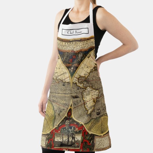 Antiek Wereldkaart #2 Schort (Insitu)