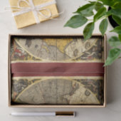 Antiek Wereldkaart #2 Tissuepapier (Geschenk)