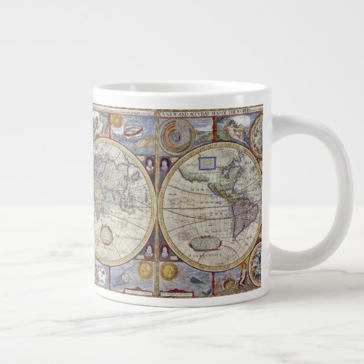 Antiek Wereldkaart #3 Grote Koffiekop (Rechts)