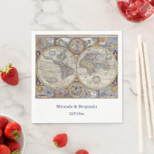 Antiek Wereldkaart #3 Servet (Insitu)