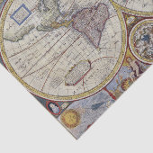 Antiek Wereldkaart #3 Tissuepapier (Detail)