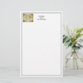 Antiek Wereldkaart #4 Briefpapier (Staand voorkant)