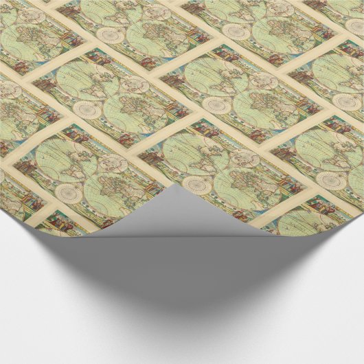 Antiek Wereldkaart #4 Cadeaupapier (Hoek)